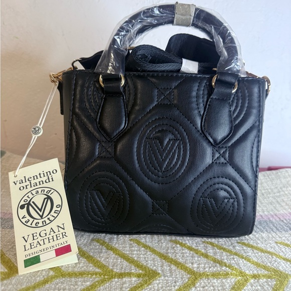NWT Valentino Orlandi Black Quilted Mini Bag - Picture 2 of 7